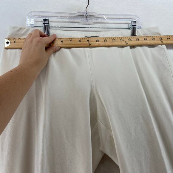 Eileen Fisher Washable Crepe Pants Size Large White - Picture 5 of 7